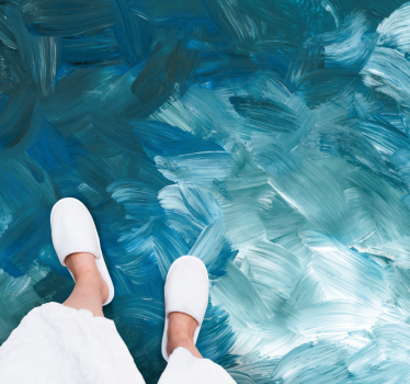 Oceanic brush strokes vinilna preproga - TenStickers
