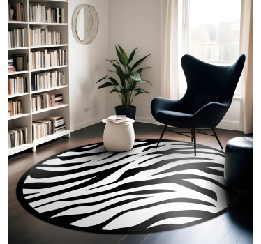 Okrogla preproga z zebrastimi črtami - TenStickers