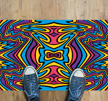 Psychedelic swirl pattern vinilne talne obloge - TenStickers