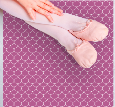 Pink mermaid scales vinilni tepih z motivom živali - TenStickers