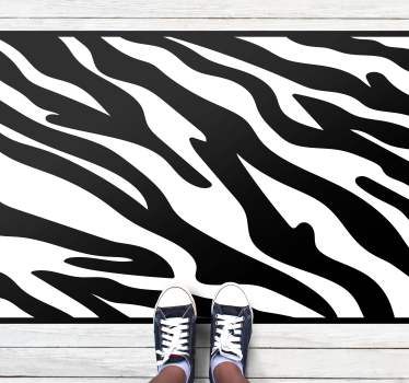 Single tone stripes vinilni tepih z živalskim potiskom - TenStickers