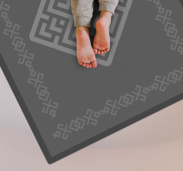 Sive pravokotne vinilne preproge v etničnem slogu - TenStickers