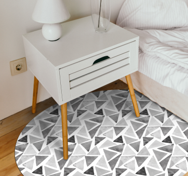 Sivi toni trikotniki geometrijske vinil preproge - TenStickers