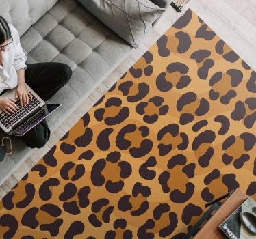 Slog z leopardjim vzorcem vinilni tepih s potiskom živali - TenStickers