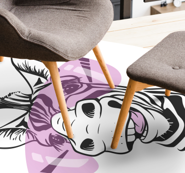 Smešna preproga z živalskim potiskom zebra - TenStickers