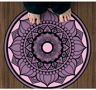 Sončna oblika roza tapeta mandala mat - TenStickers