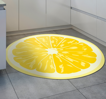 Svetla rezina limone Vinilna preproga za kuhinjo - TenStickers