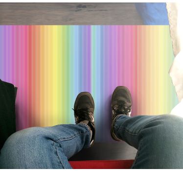 Tanka mavrična proga preproga - TenStickers