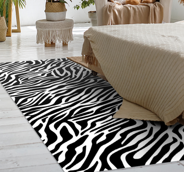 Tanke trakove zebra vinil preproga z živalskim potiskom - TenStickers