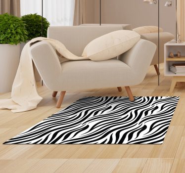 Vinil preproga iz zebrastega črta z živalskim tiskom - TenStickers