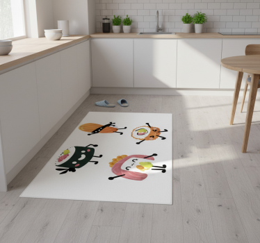 Vinilna preproga za kuhinjo ljubki sushi - TenStickers