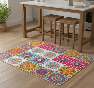 Vinilna preproga za kuhinjo mandala ploščice - TenStickers