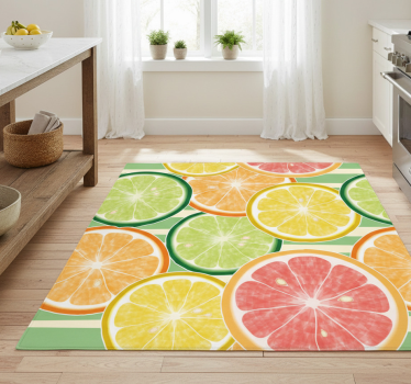 Vinilna preproga za kuhinjo z motivom citrusov - TenStickers
