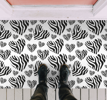 Vinilni tepih s potiskom živali zebra črte - TenStickers