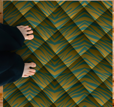 Zebra pattern fusion vinilni tepih z živalskim potiskom - TenStickers