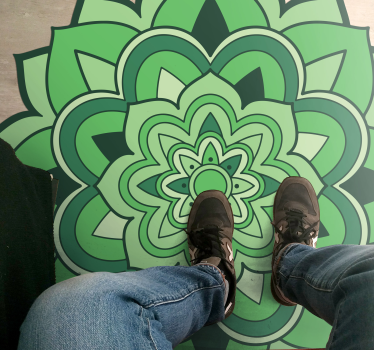 Zelena mandala mat - TenStickers
