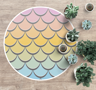 Pisane ribje luske vinilna preproga - TenStickers