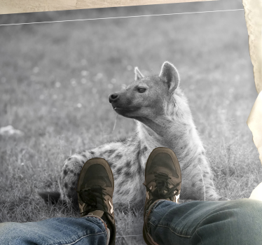 živalska ljubka hijena živalska vinil preproga - TenStickers