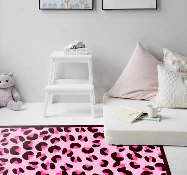 živo roza leopard preproga živalskega potiska - TenStickers