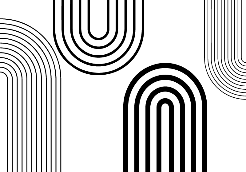 Tanki minimalistični črni loki Bel vinilni preproga - TenStickers