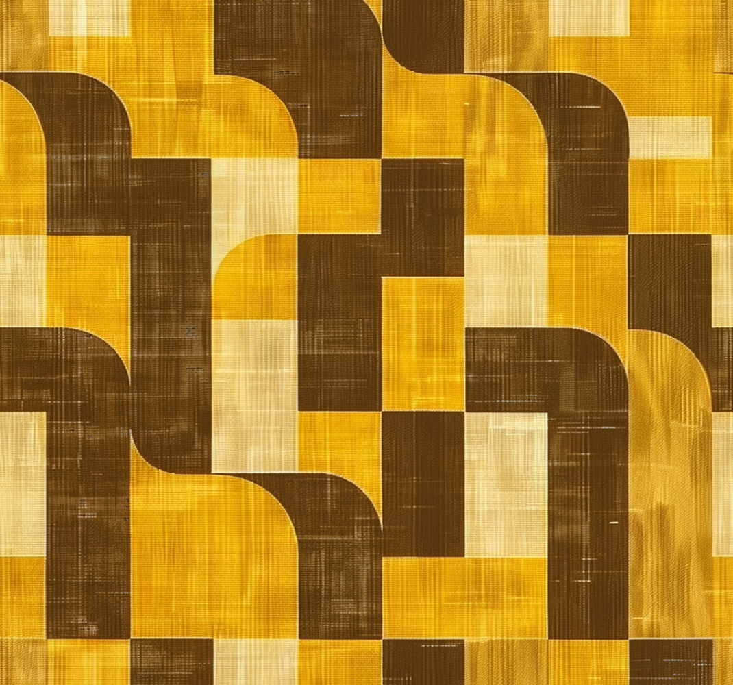 Stil art deco Rumeno vinilno preproga - TenStickers