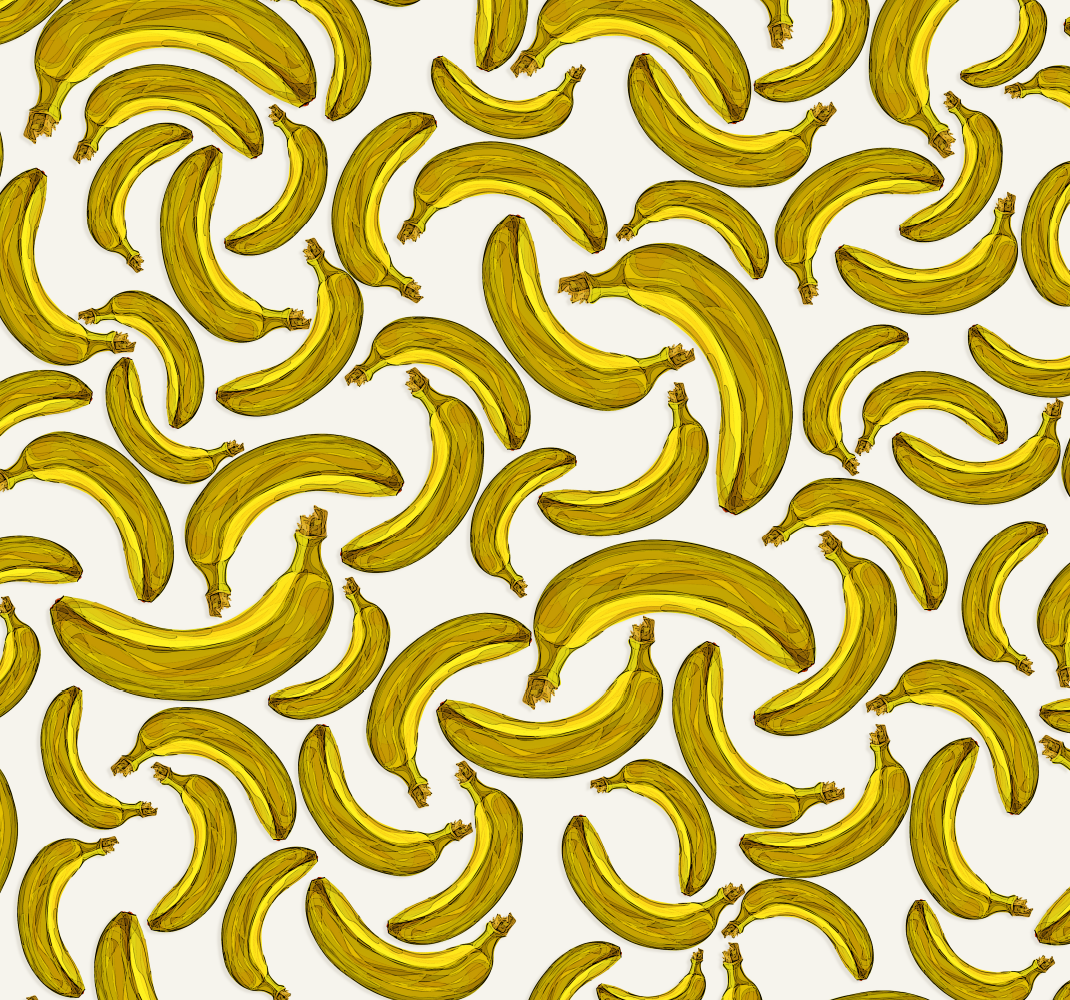 Banana design rumena vinilna preproga - TenStickers