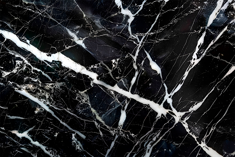 Beli odtenki marmorja Črni vinilni preproga - TenStickers