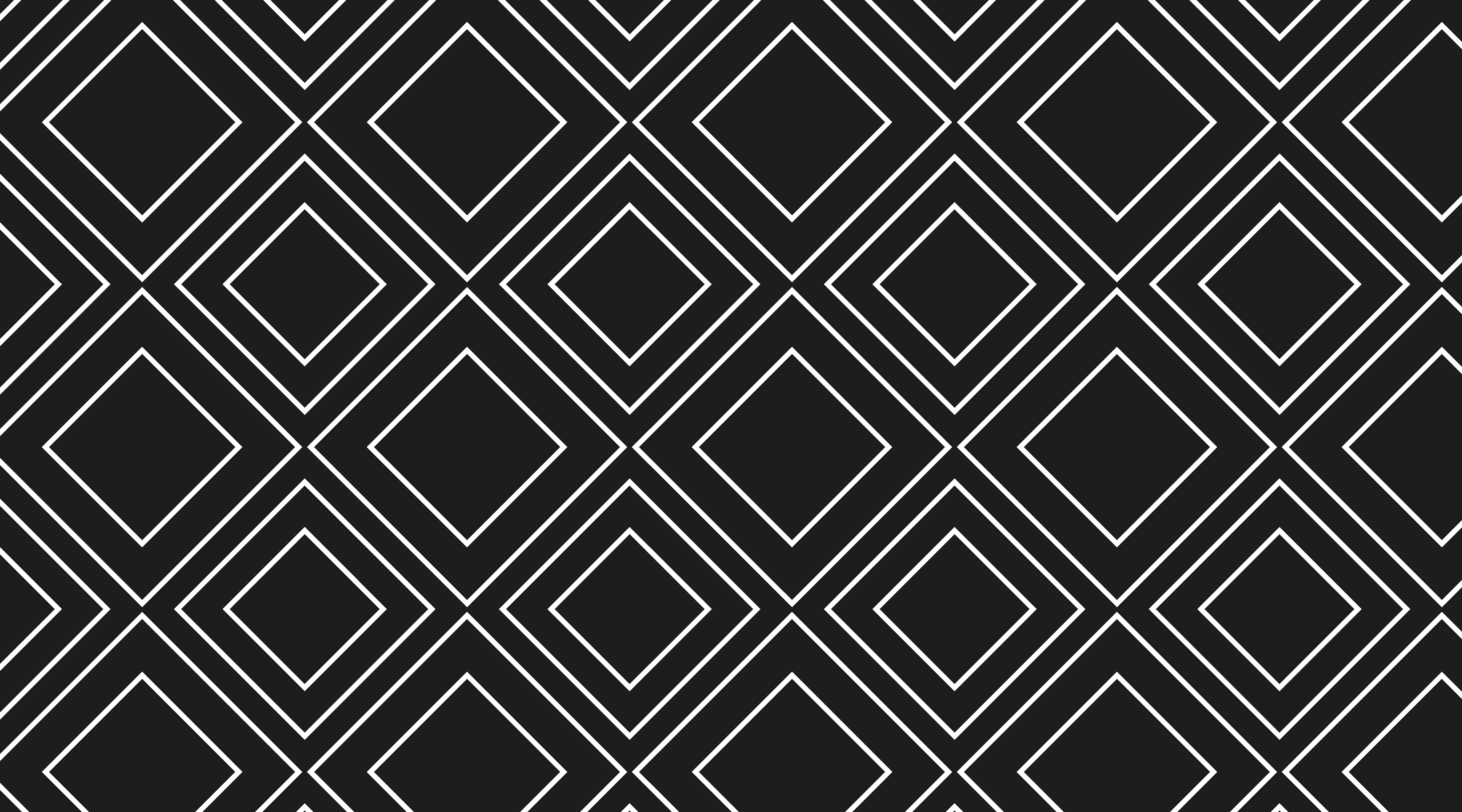 Geometric lines design črni vinilni preproga - TenStickers