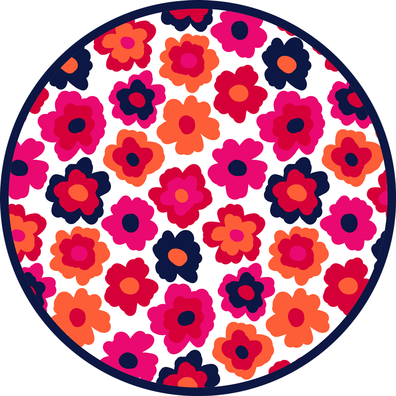 Red poppy cvetlična vinilna preproga - TenStickers