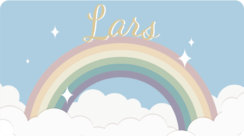 Mavrica po meri Vinilna preproga z imeni - TenStickers