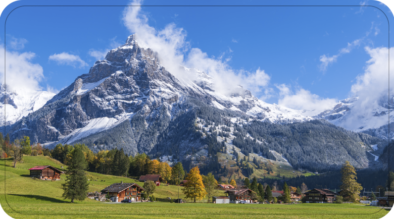 Razgled na alpe Vinilna preproga za kopalnico - TenStickers