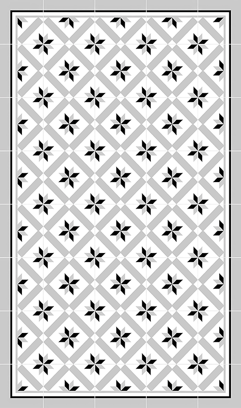 Hidravlična siva Vinilna preproga za kuhinjo - TenStickers