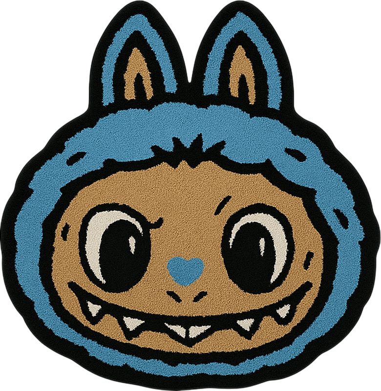 Modri dizajn labubuja Vinilne preproge v drugih vzorcih - TenStickers