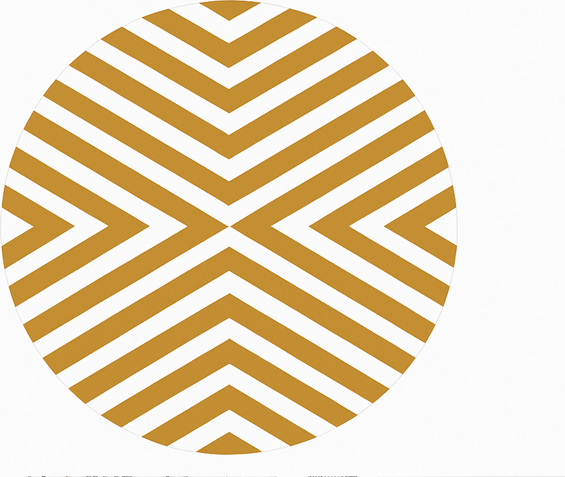 Gorčični ševronski vzorec Vinilna preproga za jedilnico - TenStickers