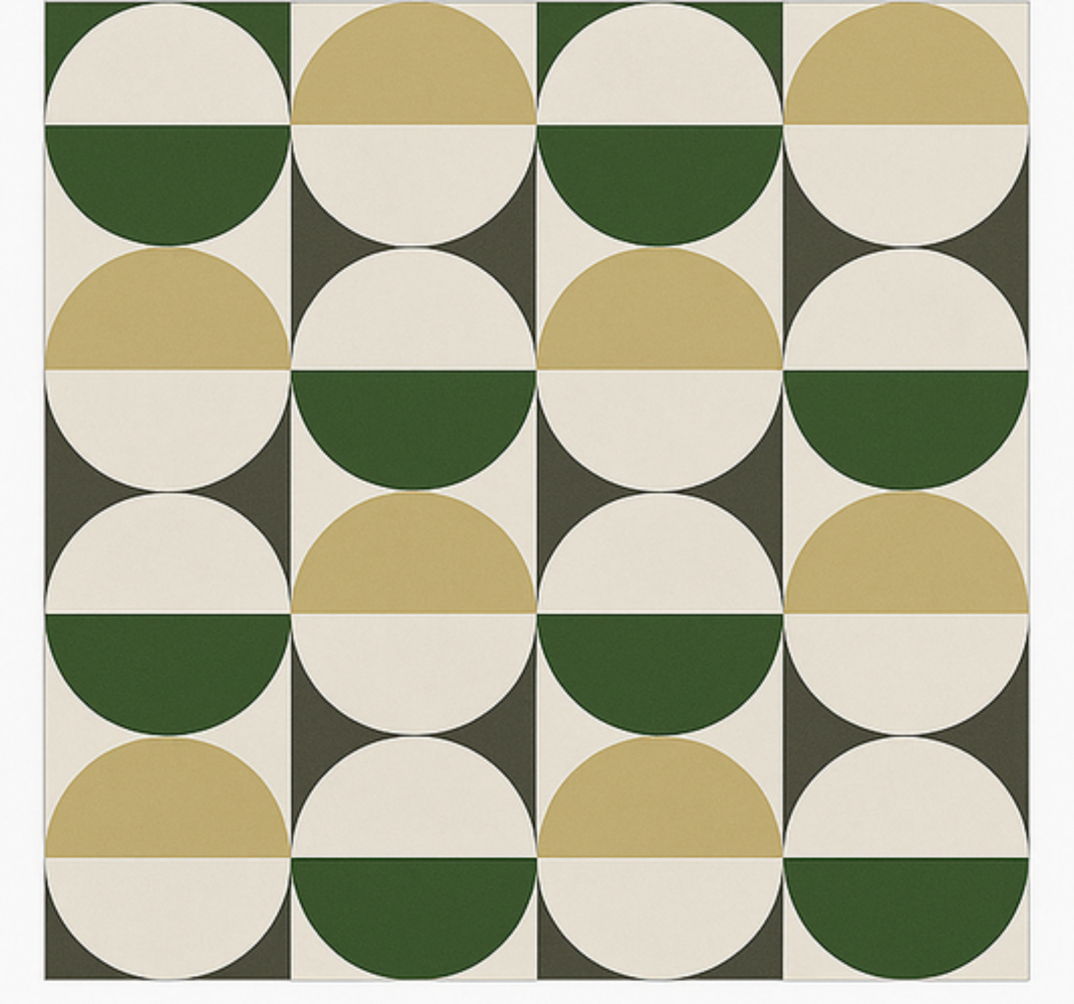 Krožni vzorec sredi stoletja Vinilna preproga za jedilnico - TenStickers