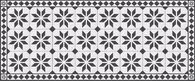 Preproga v retro slogu Vinilna mozaik preproga - TenStickers