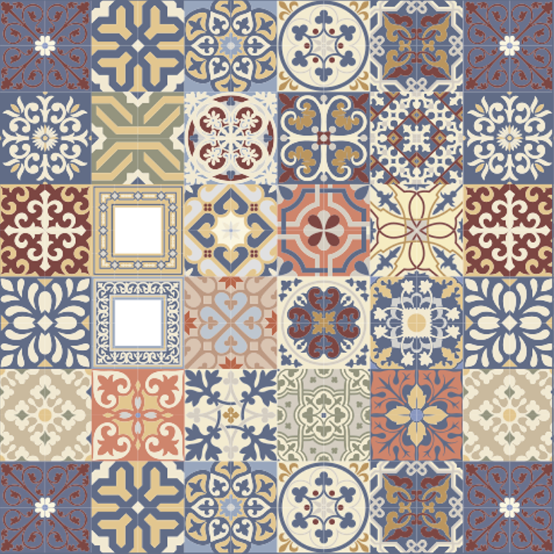 Simple portuguese pattern vinilna talna obloga - TenStickers