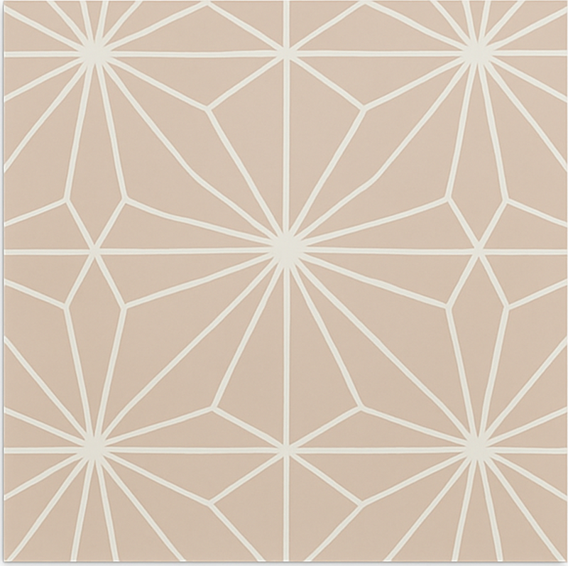 Beige stars pattern vinilna preproga za kuhinjo - TenStickers