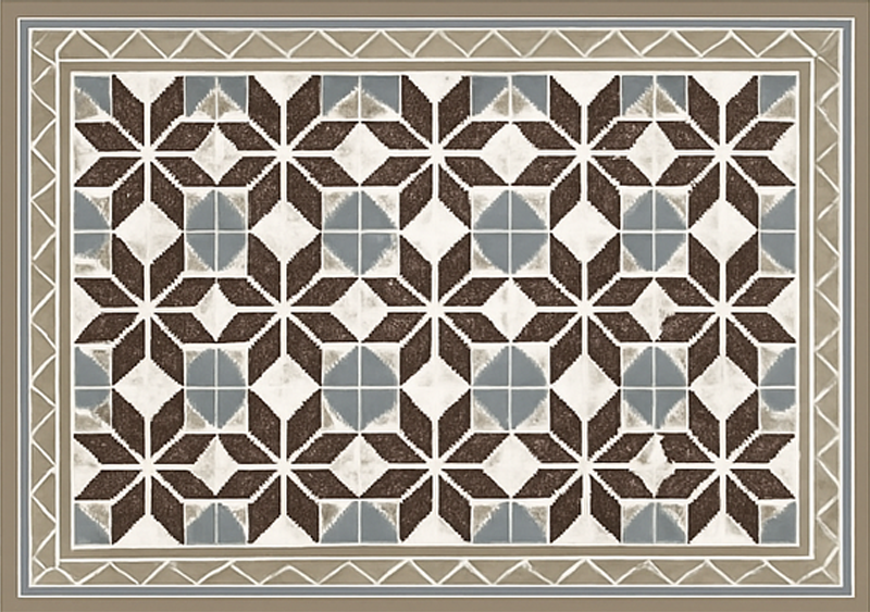 Rustic starburst pattern vinilna preproga za dnevno sobo - TenStickers