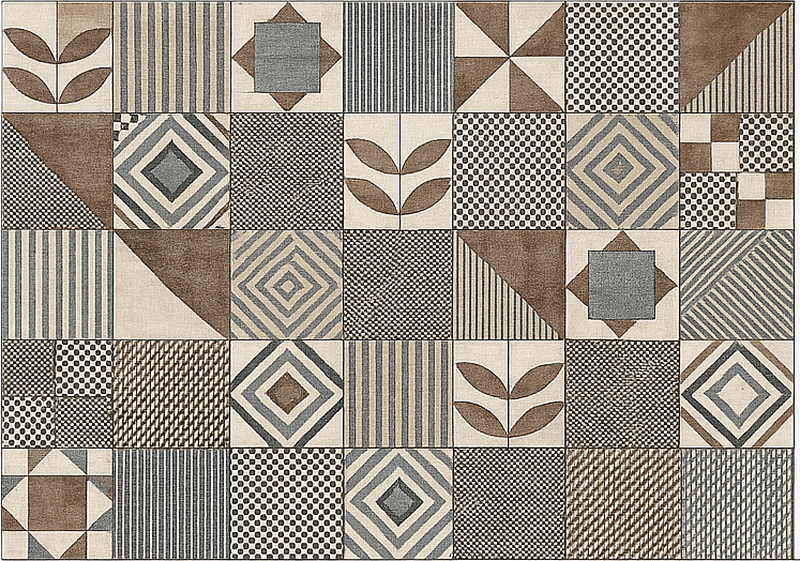 Vinilna preproga za kuhinjo abstraktna geometrijska narava - TenStickers