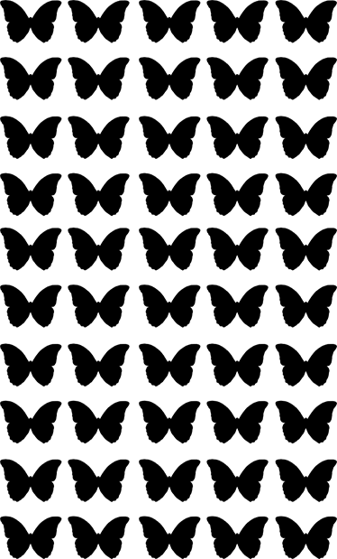 Tepih z živalskim potiskom črne leteče metulje - TenStickers