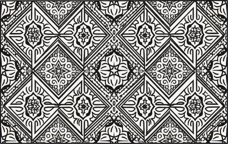 Vinilna preproga za kuhinjo drzen kontrastni kaleidoskop - TenStickers