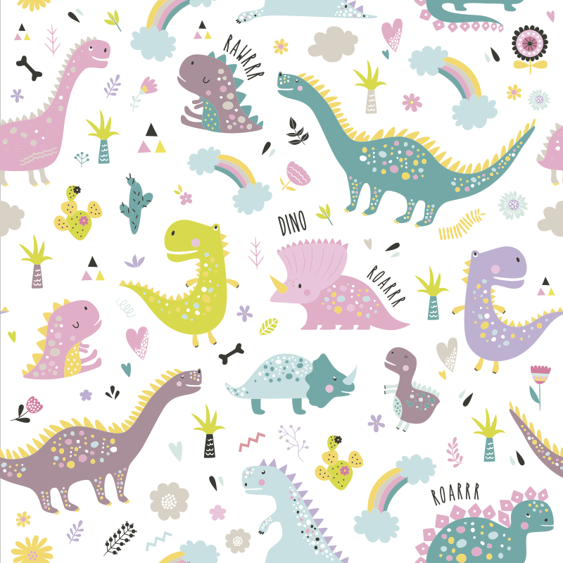 Tepih z živalskim potiskom dinosav kallax - TenStickers