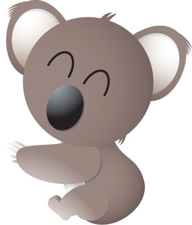 Tepih z živalskim potiskom srečna koala - TenStickers
