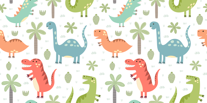 Tepih z živalskim potiskom vesel dinozaver kallax - TenStickers