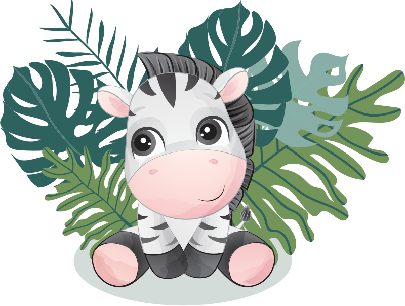 Tepih z živalskim potiskom zebra iz divje afrike - TenStickers