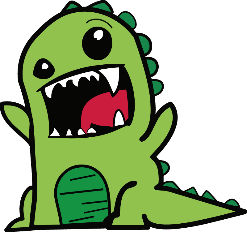 Tepih z živalskim potiskom zeleni dinozaver strahotka - TenStickers