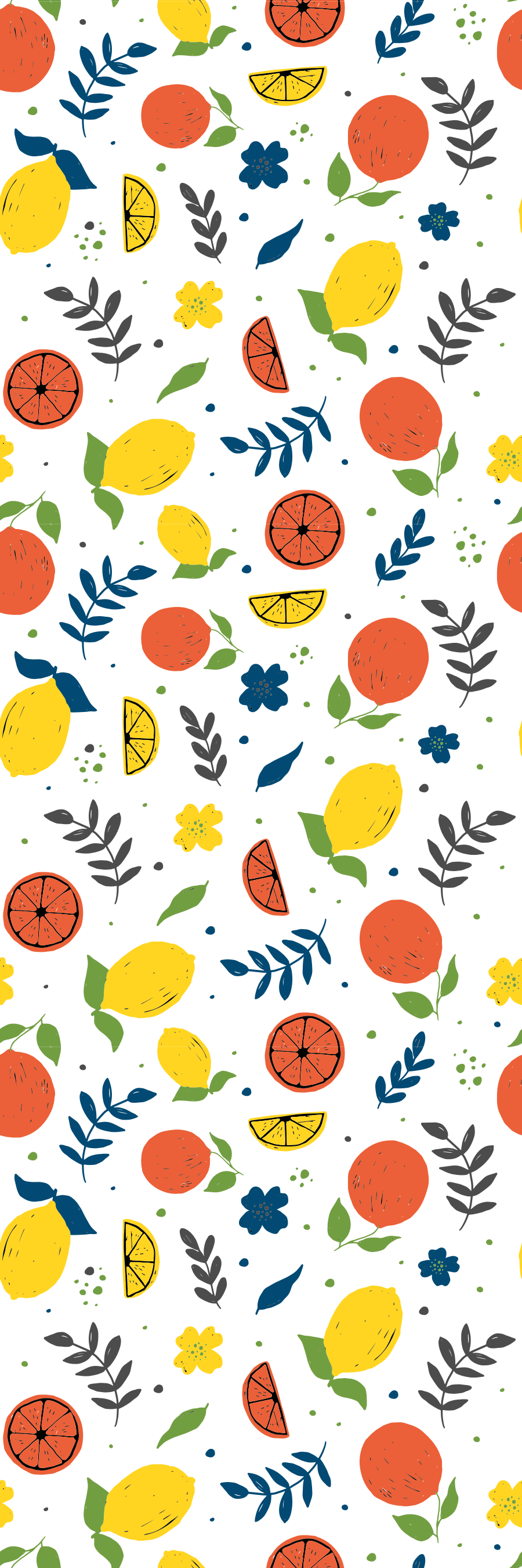 Tepih z živalskim potiskom citrusi z listi - TenStickers