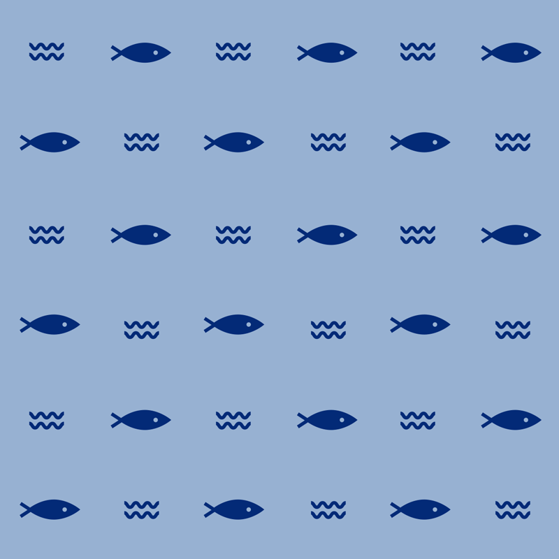 Tepih z živalskim potiskom minimalni ribji vzorec - TenStickers
