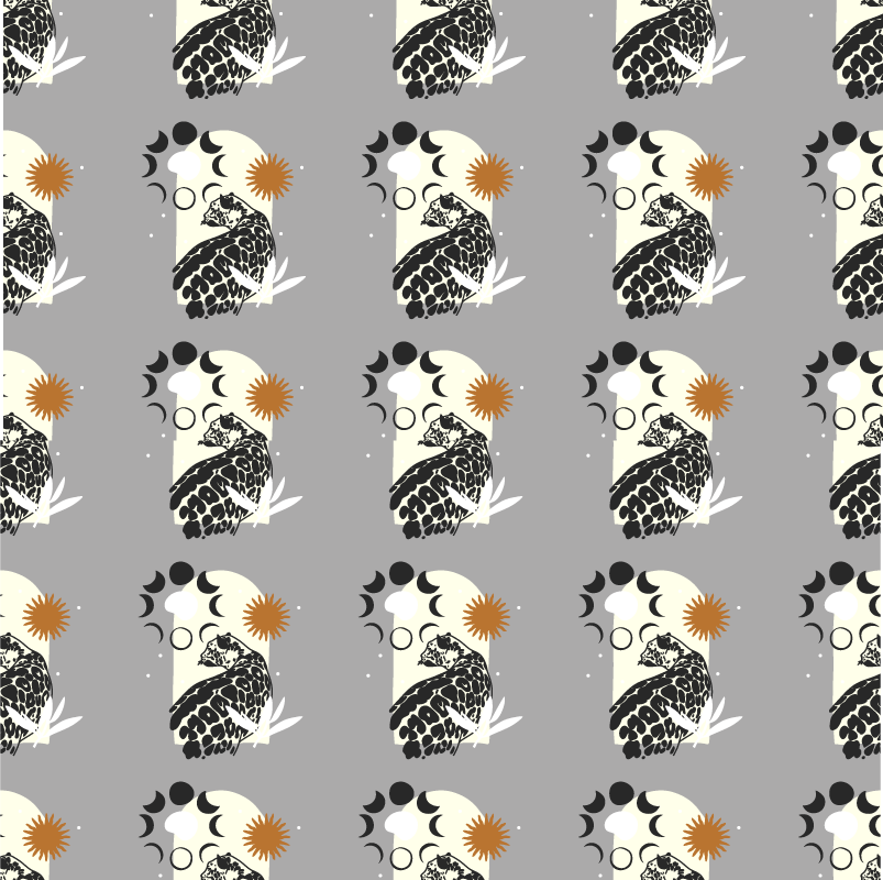 Tepih z živalskim potiskom črni leopard pod luno - TenStickers